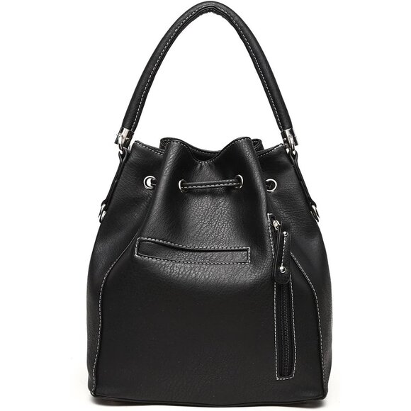 Punk Gothic Rock Skull Leather Shoulder Bag Wallet Set for Women - Picture 4 of 7